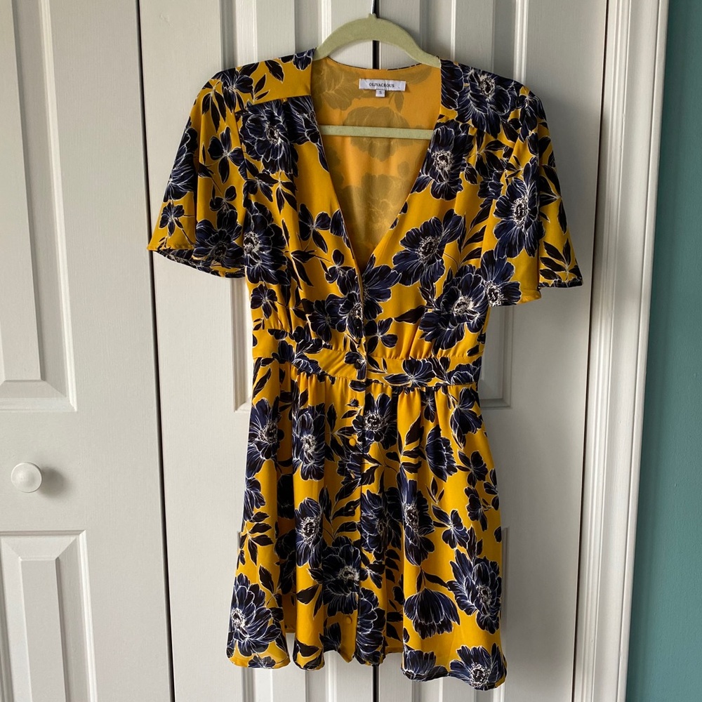Yellow floral Olivaceous sundress